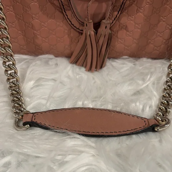 Gucci Pink Leather medium Microguccissima Emily Shoulder Bag - Picture 3 of 10
